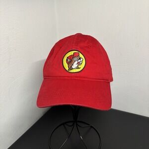 Buc-ee's Hat Cap Beaver Logo Texas Gas Station‎ Red Adjustable Strapback